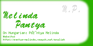 melinda pantya business card